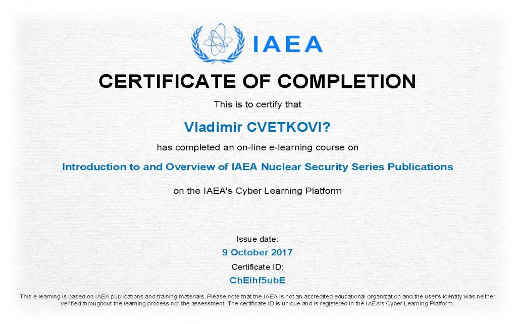 Introduction to and Overview of IAEA Nuclear Security Series